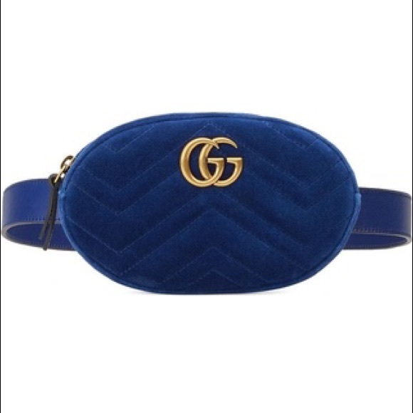 Gucci Handbags - NWT Gucci GG Marmont Matelassé Velvet Belt Bag